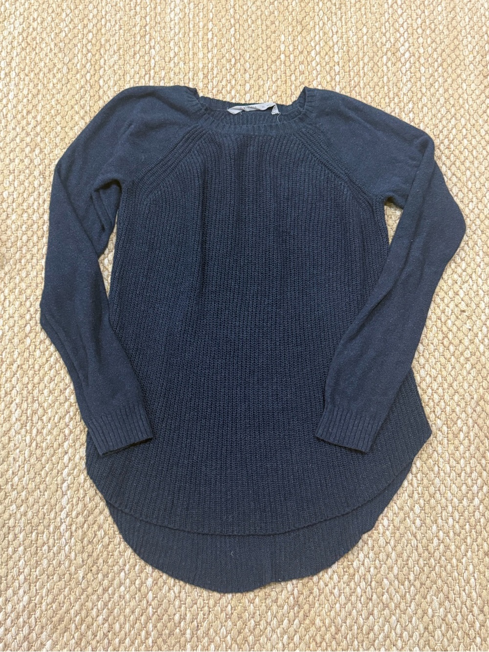 Athleta Navy Blue Merino Wool Blend Slouchy Women’s Loungewear Sweater EUC